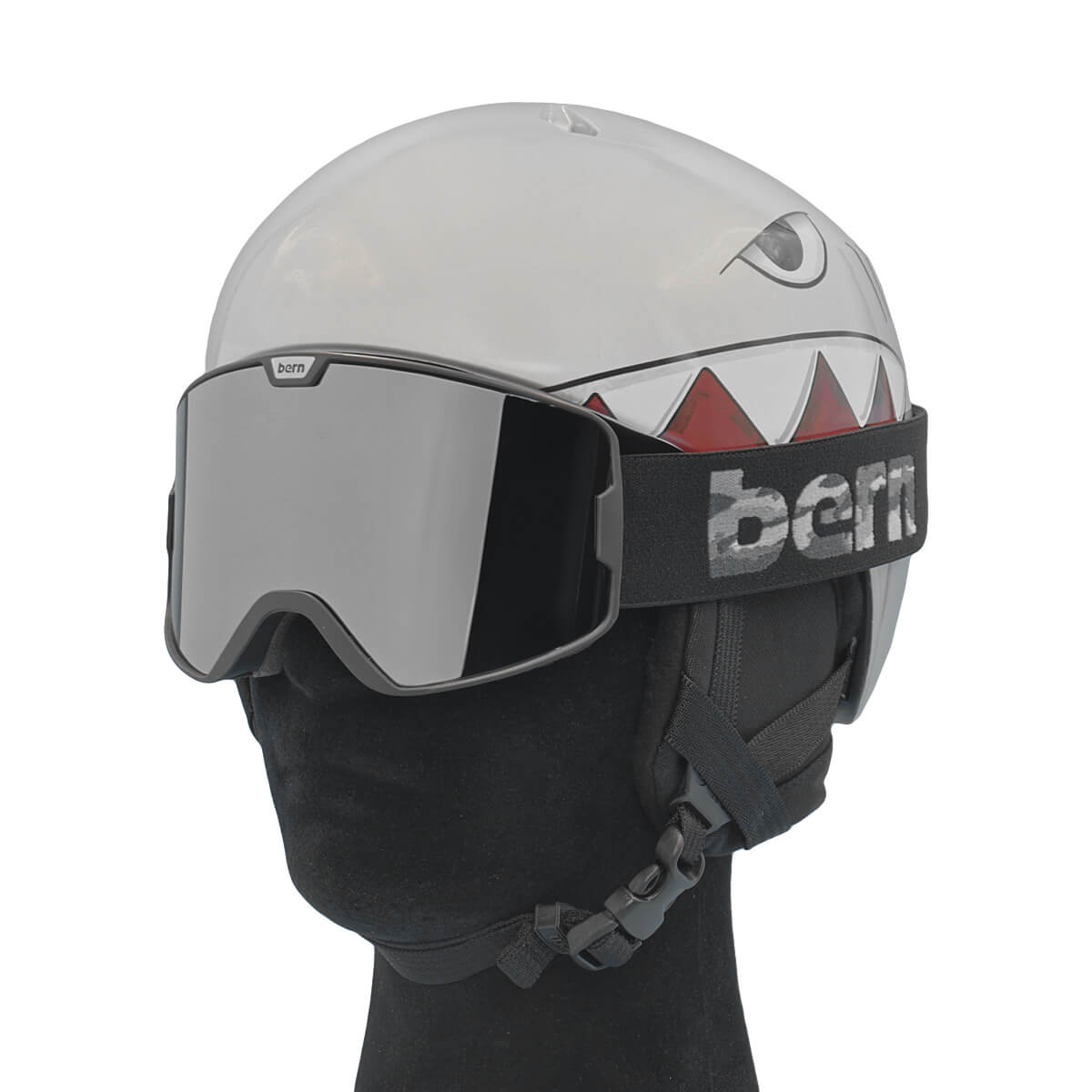 Bern Metallic Sharkbite Nino DVRT & Black Sawyer Jr Goggle Profile