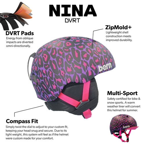 Nina Dvrt Snow Helmet & Sawyer Jr Goggle Combo