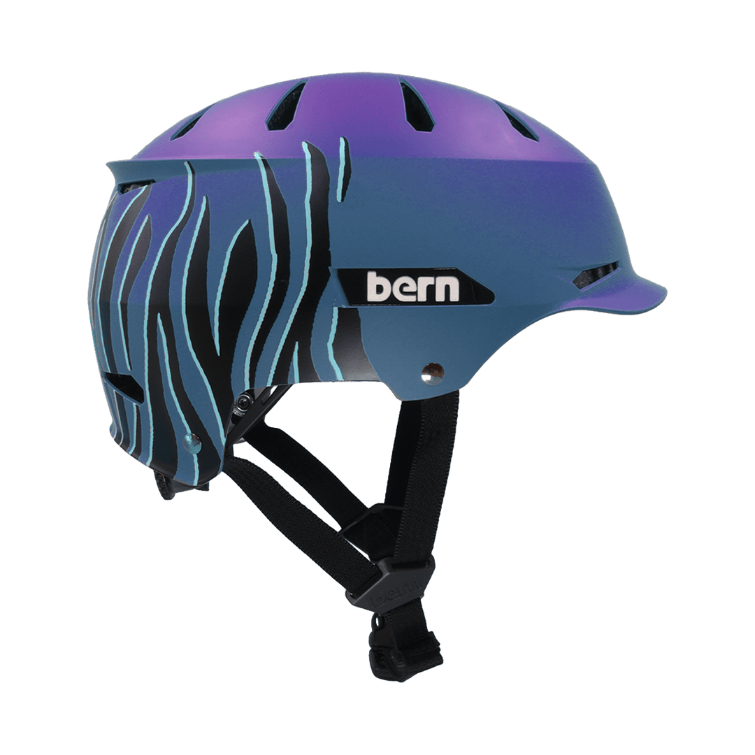 bern bike helmet blue and orange Macon 2.0 Jr. DVRT Matte Flame S/M lightweight design ensures maximum comfort The Brentwood 2.0 Urban Bike