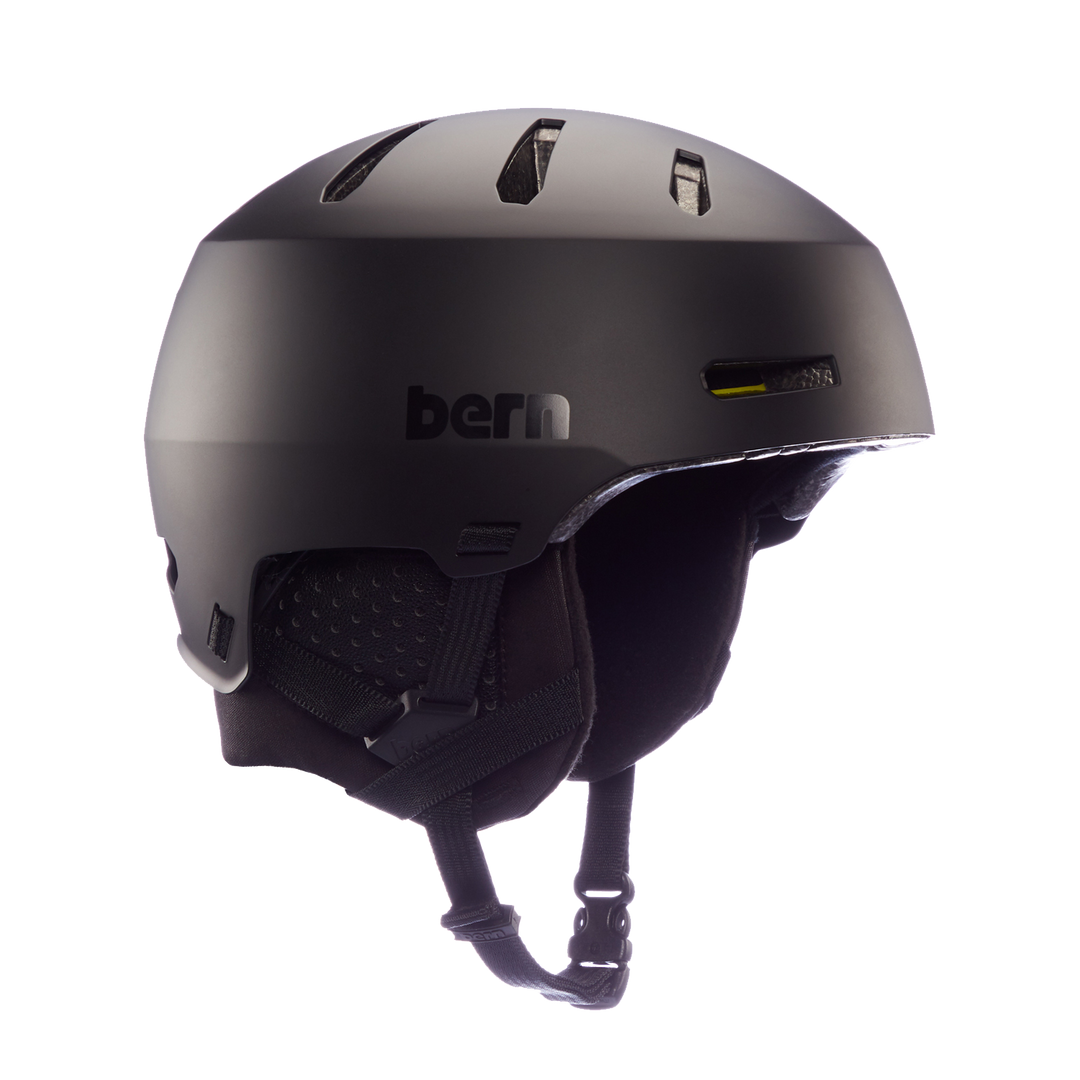 bern orange snowboard helmet with bluetooth speakers Bern Macon 2.0 Helmet S Matte Black