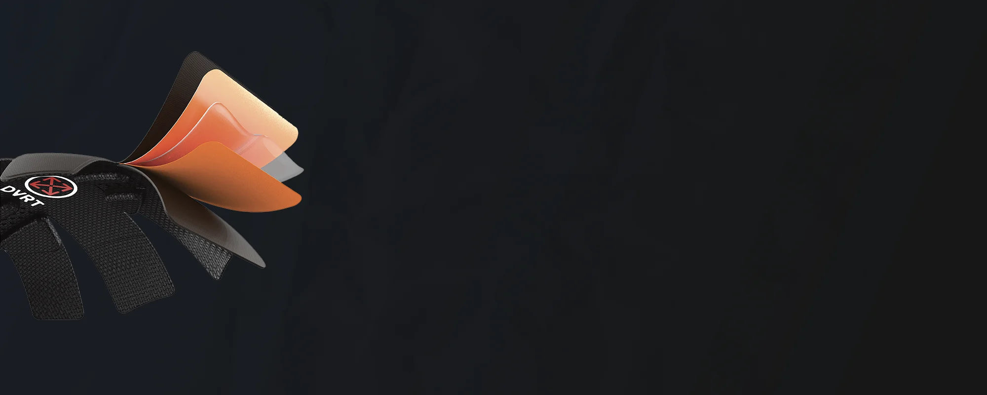 DVRT helmet padding on a backdrop.