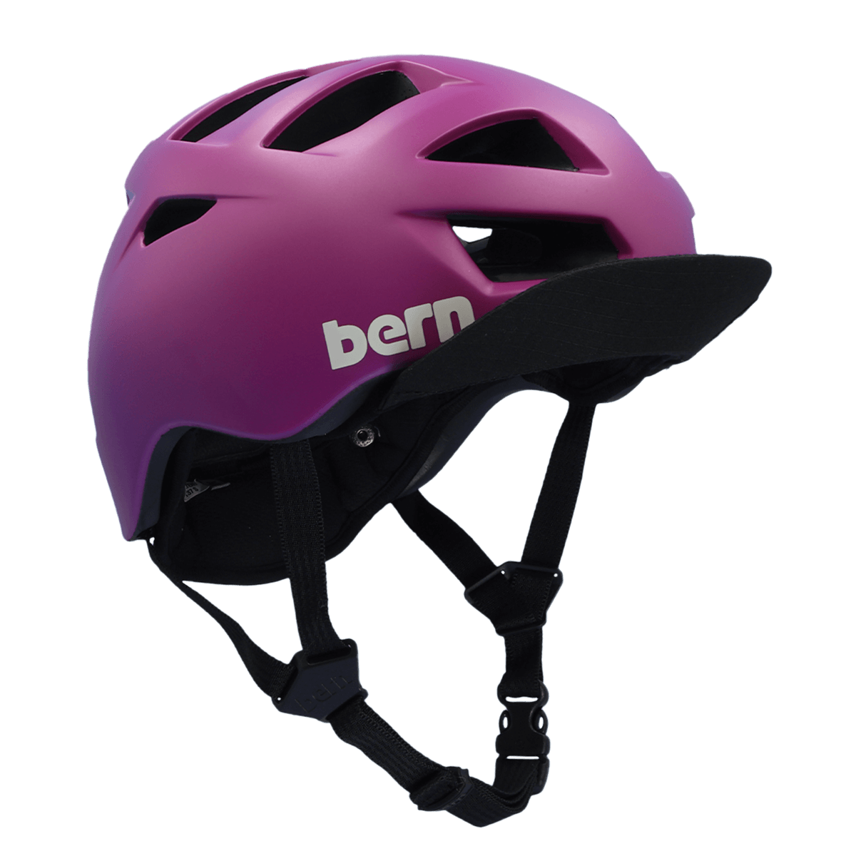 Allston DVRT Bike Helmet — Matte Purple, front three-quarter view