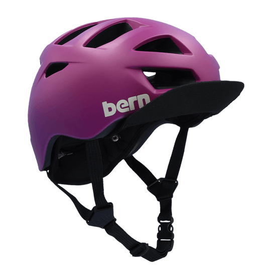 Allston DVRT Bike Helmet — Matte Purple, front three-quarter view